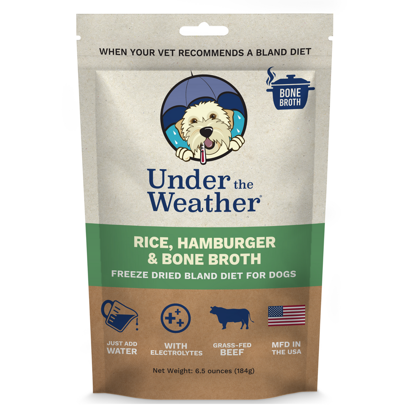 Hamburger, Rice, & Bone Broth Bland Diet For Dogs