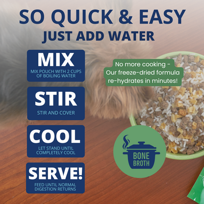 Hamburger, Rice, & Bone Broth Bland Diet For Dogs